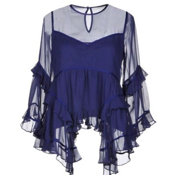 cinq a sept Tops - cinq a sept Melodie Tiered Silk Chiffon To…